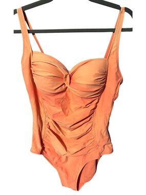 Seadra One-Piece Bathing Suit Size L Ombre Swimwear with built in bra resortwear